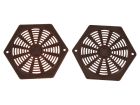 Griglie di ventilazione esagonali - Brown