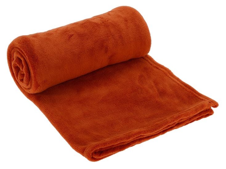 Coperta in pile 150 x 125 cm - Rusty Orange