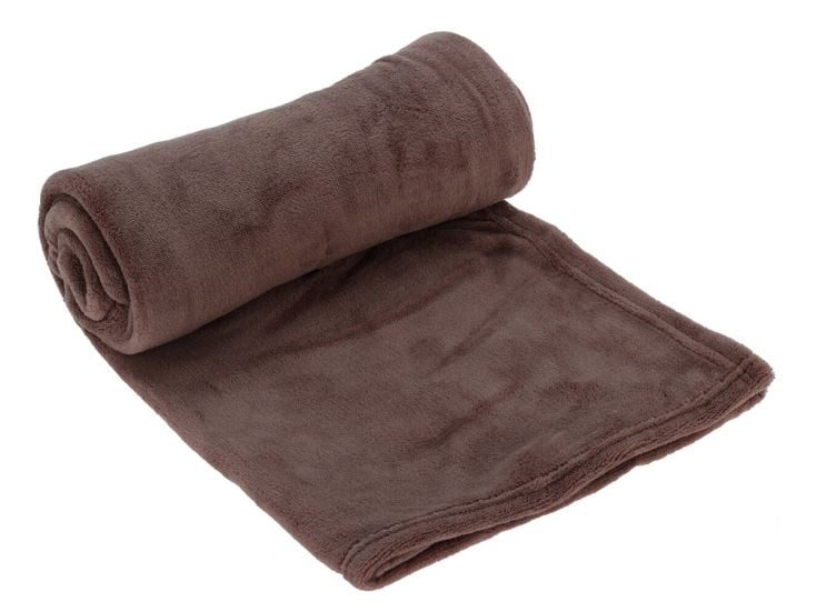 Coperta in pile 150 x 125 cm - Brown