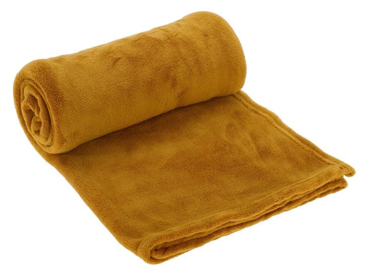 Coperta in pile 150 x 125 cm - Yellow