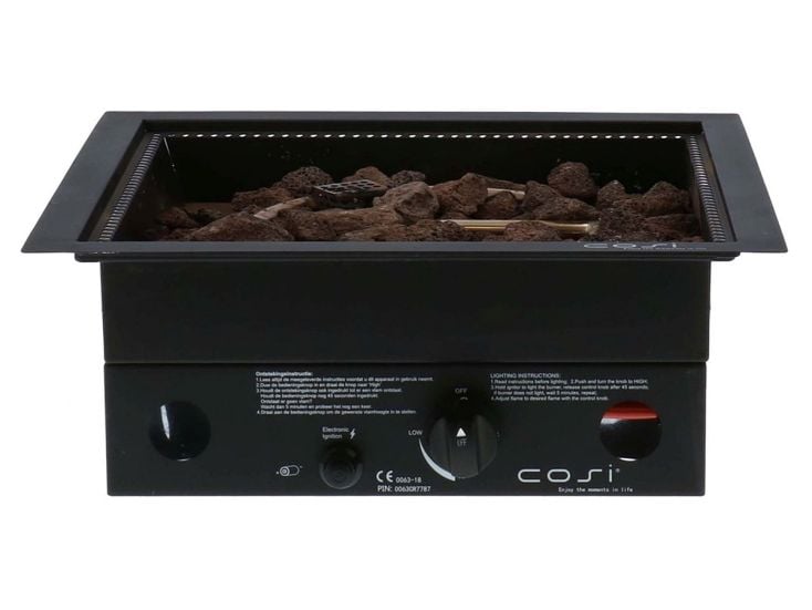 Cosi Fire Cosiburner Square Black bruciatore da tavolo